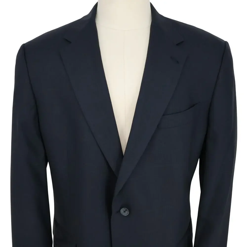 Hart Schaffner Marx Sport Coat Mens 46R Blue Plaid Wool Jacket Lined Career - Picture 8 of 16